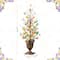 Glitzhome® 36" Lighted Easter Egg & Berries Urn Porch Tree with Timer